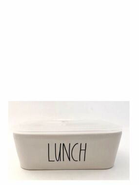 NEW Rae Dunn Lunch Ceramic Lunch Box Food Container With Removable Cover